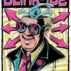 Blink 182 - 2017 Brandon Heart Poster Chicago, Lollapalooza, Metro Chicago, IL