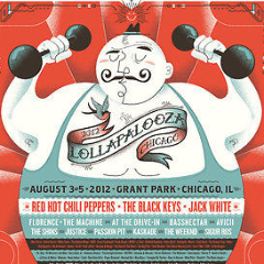 Lollapalooza - 2012 Delicious Design League Strong Man Poster Print Chicago