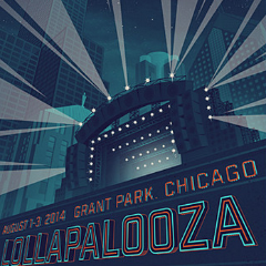 Tim Andedrson Chicago, IL Lollapalooza - 2014 Tim Anderson Poster Show Edition Chicago