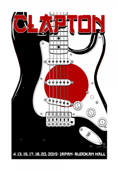 Sold Out Posters Eric Clapton - 2019 Poster Tokyo Japan Budokan Hall Gig Posters 3 Sold Out Posters Eric Clapton - 2019 Poster Tokyo Japan Budokan Hall Gig Posters
