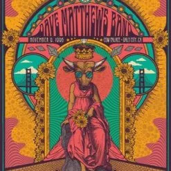 Gig Posters Dave Matthews Band - 2020/1996 Status Serigraph Poster Daly City, CA