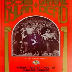 Bob Dylan, Grateful Dead - 1987 Arlene Owseichik Poster Oakland Coliseum 1st