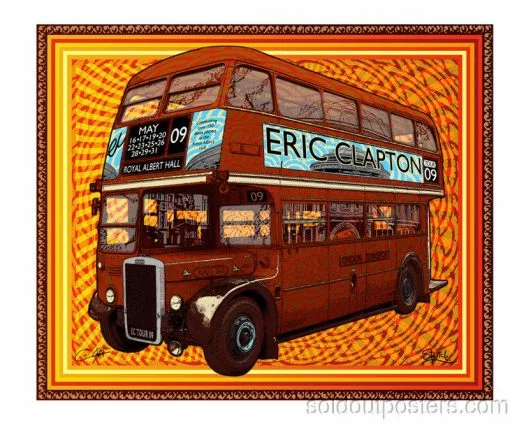 Eric Clapton - 2009 Chuck Sperry/Ron Donovan Firehouse Poster Royal Albert Hall Gig Posters