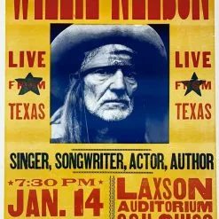 Willie Nelson - 2009 Hatch Show Print 1/14 Poster Chico, CA