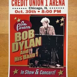 Bob Dylan - 2019 Geoff Gans Poster Chicago UIC Credit Union 1 Arena