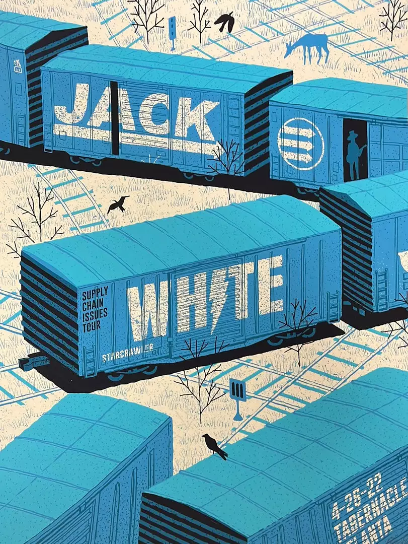 Jack White - 2022 Methane Studios Poster Atlanta, GA N1 Gig Posters 3 Jack White - 2022 Methane Studios Poster Atlanta, GA N1 Gig Posters