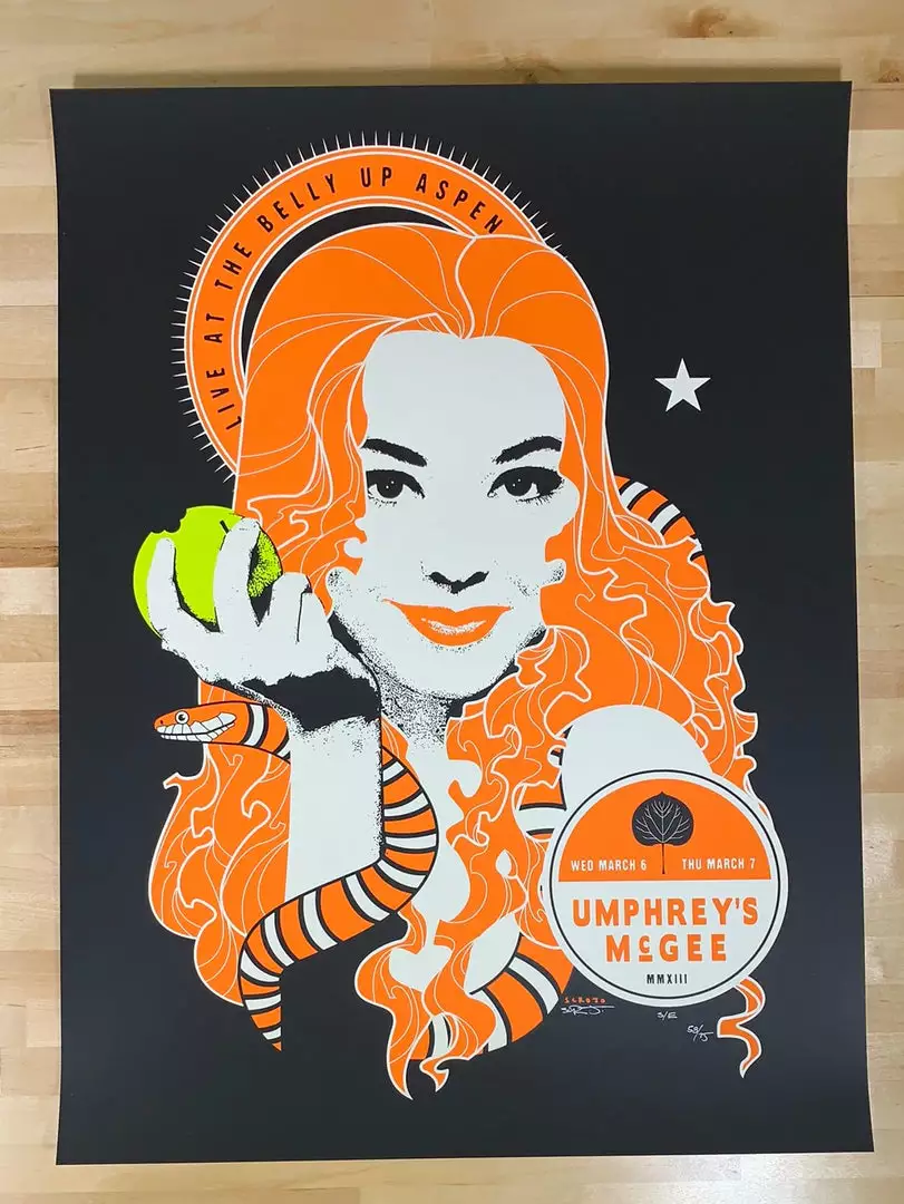 Umphrey's McGee - 2013 Scrojo Poster Belly Up Aspen, CO 4 Umphrey's McGee - 2013 Scrojo Poster Belly Up Aspen, CO