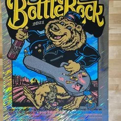 Foil Posters BottleRock Festival - 2021 Ames Brothers Poster Napa, CA FOIL