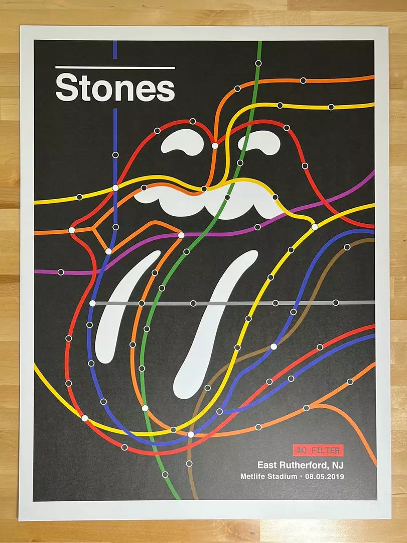 Sold Out Posters Rolling Stones - 2019 Poster No Filter Tour East Rutherford, NJ 8/5 4 Sold Out Posters Rolling Stones - 2019 Poster No Filter Tour East Rutherford, NJ 8/5