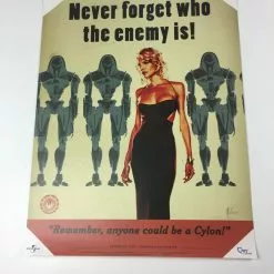 Glen Brogan Never Forget Who The Enemy Is (Battlestar Galactica) - 2008 Adam Levermore-Rich Movie/TV Posters