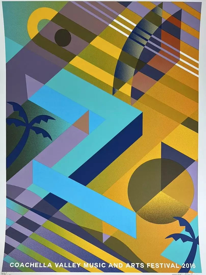 Coachella - 2018 Teddy Kelly Poster Empire Polo Indio, CA S/N 3 Coachella - 2018 Teddy Kelly Poster Empire Polo Indio, CA S/N