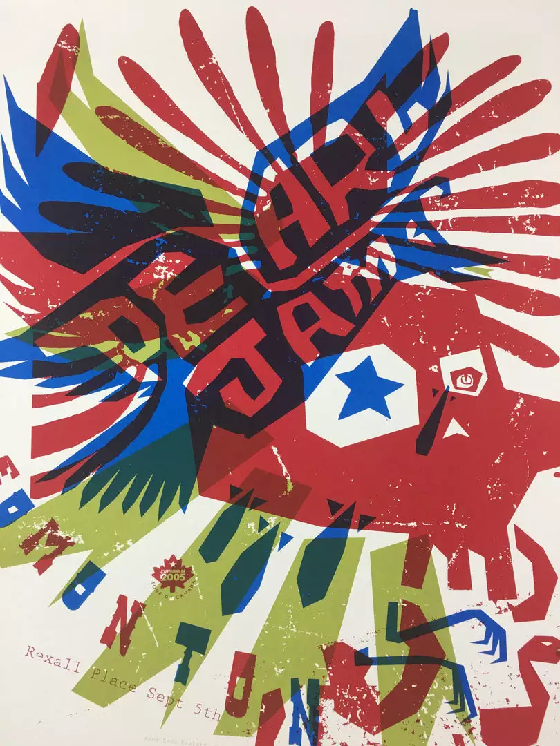 Ames Brothers Gig Posters Pearl Jam - 2005 Ames Design Poster Edmonton, AB, CAN Rexall Place 3 Ames Brothers Gig Posters Pearl Jam - 2005 Ames Design Poster Edmonton, AB, CAN Rexall Place