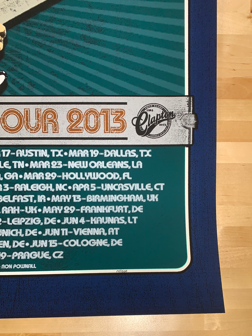 Eric Clapton - 2013 Ron Donovan Firehouse Poster European Tour Gig Posters 7 Eric Clapton - 2013 Ron Donovan Firehouse Poster European Tour Gig Posters