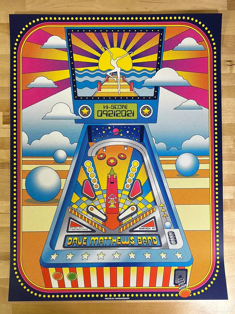 Dave Matthews Band - 2021 Nate Gonzalez Poster Wantagh, NY 1st 4 Dave Matthews Band - 2021 Nate Gonzalez Poster Wantagh, NY 1st