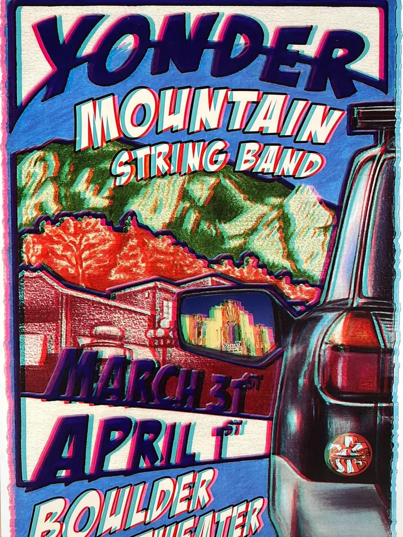 Sold Out Posters Colorado Yonder Mountain String Band - 2005 Poster Boulder, CO Theater 3 Sold Out Posters Colorado Yonder Mountain String Band - 2005 Poster Boulder, CO Theater