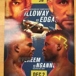 Sold Out Posters UFC 218 - 2017 Poster Holloway Vs Edgar, Overeem Vs Ngannou 7 Sold Out Posters UFC 218 - 2017 Poster Holloway Vs Edgar, Overeem Vs Ngannou