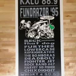 TAZ KXLU Fundraiser - 1995 T.A.Z. Poster Beck Los Angeles, CA 1st Ed Gig Posters