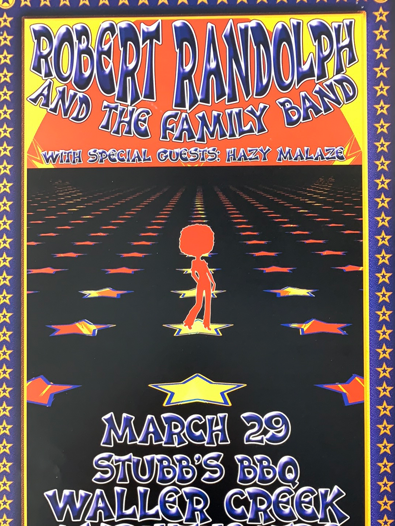 Gig Posters Robert Randolph - 2003 Jeff Miller Poster Austin, TX Stubb's BBQ 3 Gig Posters Robert Randolph - 2003 Jeff Miller Poster Austin, TX Stubb's BBQ