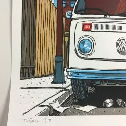 Art Prints Louis Gara Meets His End In A 1973 Volkswagen Bus - 2011 Tim Doyle Poster Art Pr