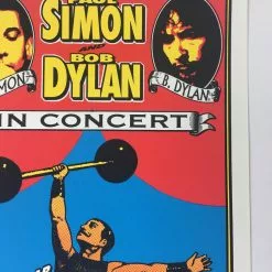 Gig Posters Bob Dylan Paul Simon - 1999 Mark Arminski Poster Portland, OR Rose Garden