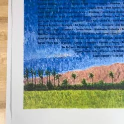 Coachella - 2008 Paul Cutler Promo Poster Indio, CA Prince 1st Ed Lineup