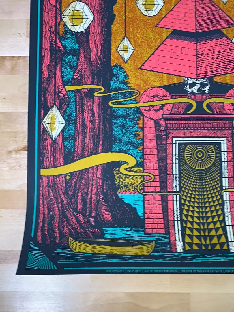 Gig Posters Billy Strings - 2021 Status Serigraph Poster Mobile, AL 4/10 8 Gig Posters Billy Strings - 2021 Status Serigraph Poster Mobile, AL 4/10