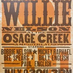 Gig Posters Willie Nelson - 2011 Hatch Show Print 7/3 Poster Fayetteville, Oklahoma