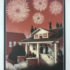 Amos Lee & David Gray - 2015 Justin Santora Poster New Braunfels, TX Whitewater Gig Posters