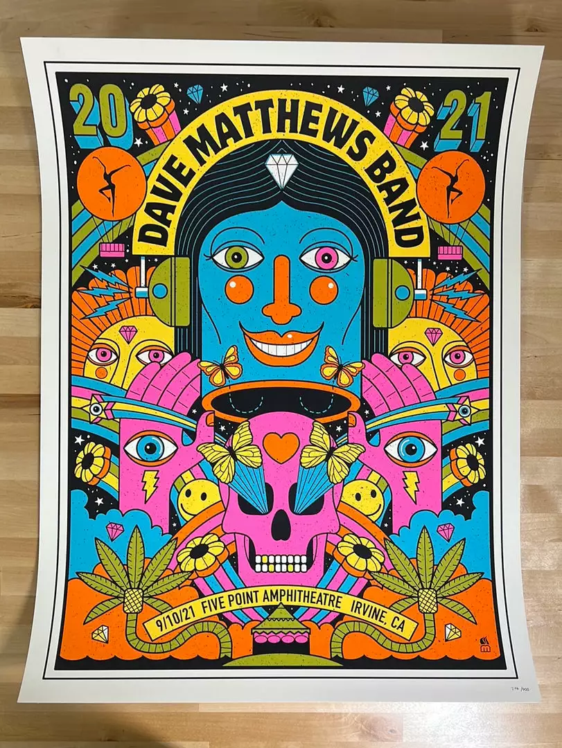 Methane Studios Dave Matthews Band - 2021 Methane Poster Irvine, CA 4 Methane Studios Dave Matthews Band - 2021 Methane Poster Irvine, CA