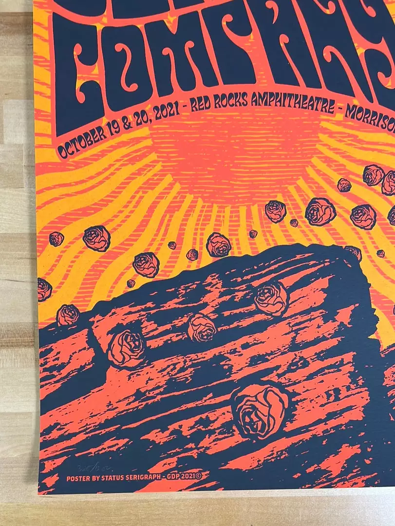 Colorado Dead & Company - 2021 Status Serigraph Poster Red Rocks Morrison, CO 8 Colorado Dead & Company - 2021 Status Serigraph Poster Red Rocks Morrison, CO