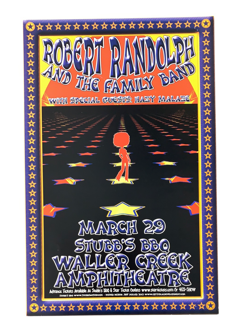 Gig Posters Robert Randolph - 2003 Jeff Miller Poster Austin, TX Stubb's BBQ 4 Gig Posters Robert Randolph - 2003 Jeff Miller Poster Austin, TX Stubb's BBQ