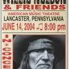Willie Nelson - 2004 Franks Brothers 6/14 Poster Lancaster, PA