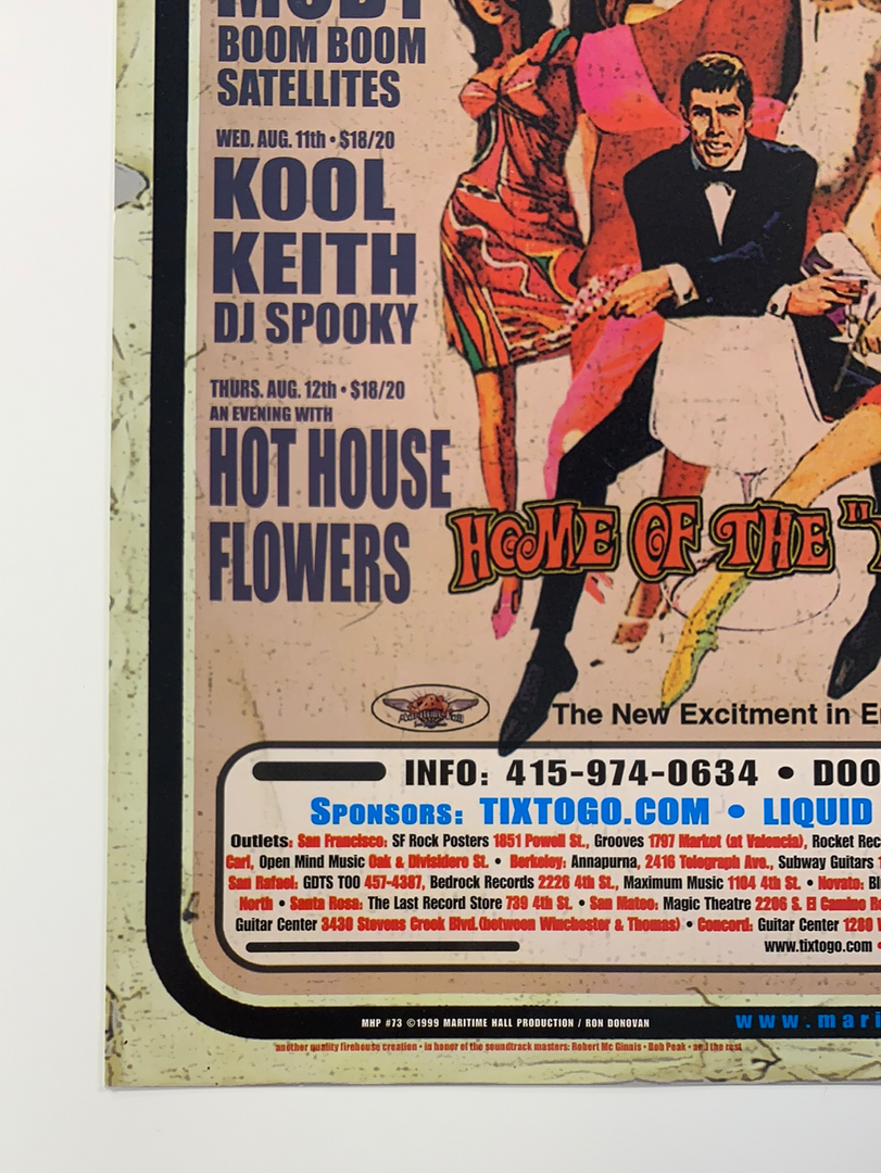 Gig Posters MHP 73 Maritime Hall - 1999 Poster August Ron Donovan San Fran 1st 8 Gig Posters MHP 73 Maritime Hall - 1999 Poster August Ron Donovan San Fran 1st