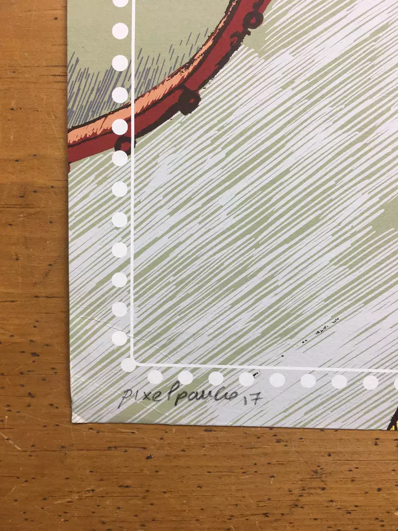 Chicago, IL Lollapalooza - 2017 Pixelpancho Poster Chicago Print SIGNED By Perry Farrell 9 Chicago, IL Lollapalooza - 2017 Pixelpancho Poster Chicago Print SIGNED By Perry Farrell