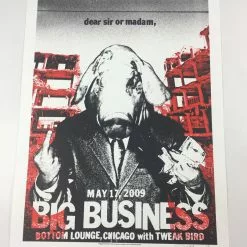Big Business - 2009 Dan MacAdam Crosshair Poster Chicago, IL Bottom Lounge