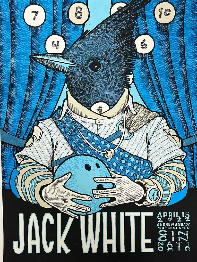 Jack White - 2022 Jay Ryan Poster Cincinnati, OH 1st Ed 3 Jack White - 2022 Jay Ryan Poster Cincinnati, OH 1st Ed