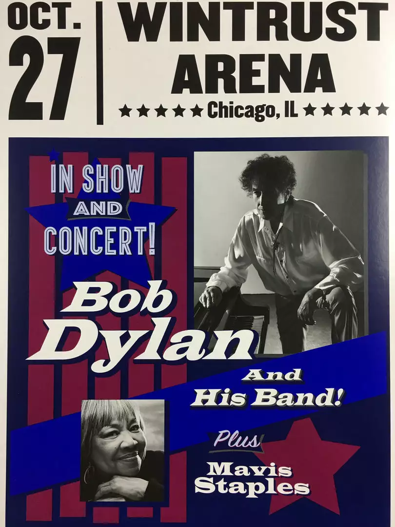 Bob Dylan - 2017 Geoff Gans Poster Chicago Wintrust Arena RED Chicago, IL 3 Bob Dylan - 2017 Geoff Gans Poster Chicago Wintrust Arena RED Chicago, IL