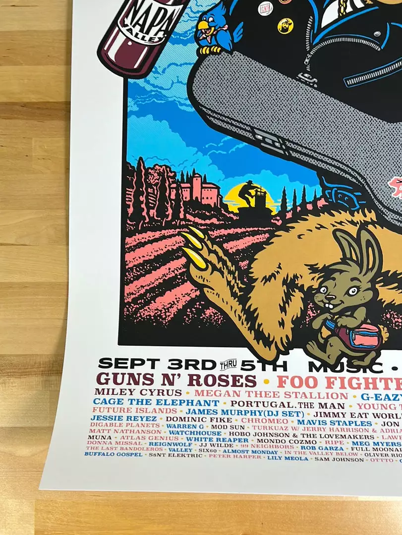 BottleRock Festival - 2021 Ames Brothers Poster Napa, CA 1st 8 BottleRock Festival - 2021 Ames Brothers Poster Napa, CA 1st