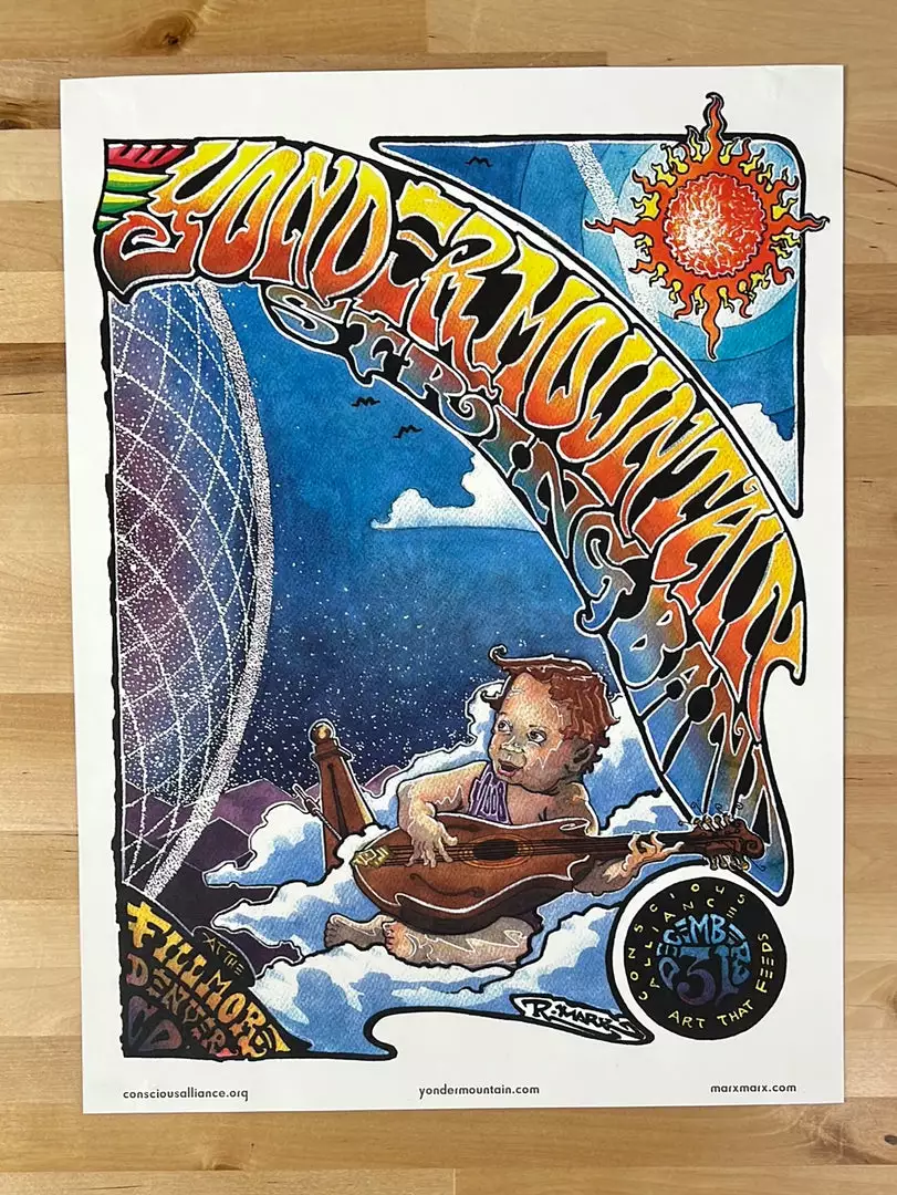 Colorado Yonder Mountain String Band - 2007 Robert Marx Poster The Fillmore Denver, CO 12/31 4 Colorado Yonder Mountain String Band - 2007 Robert Marx Poster The Fillmore Denver, CO 12/31