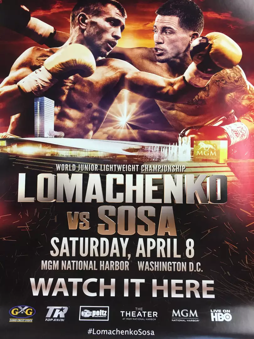 Sold Out Posters Boxing - 2017 Lomachenko Vs Sosa World Junior Lightweight Championship, MGM Nati 3 Sold Out Posters Boxing - 2017 Lomachenko Vs Sosa World Junior Lightweight Championship, MGM Nati