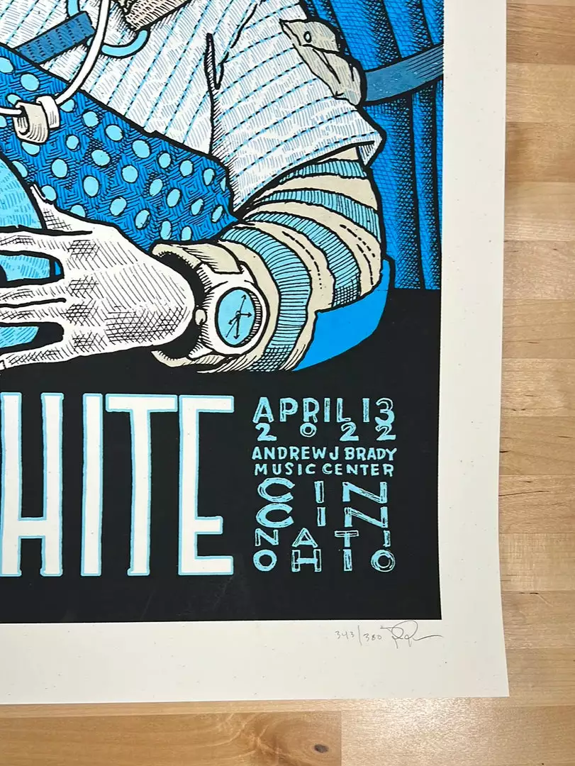 Jack White - 2022 Jay Ryan Poster Cincinnati, OH 1st Ed 7 Jack White - 2022 Jay Ryan Poster Cincinnati, OH 1st Ed