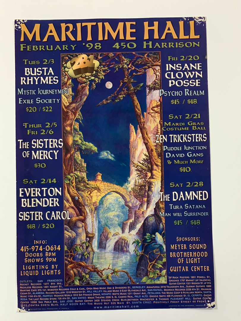 Kevin Haapala Gig Posters MHP 43 Insane Clown Posse - 1998 Poster Maritime Hall San Fran 1st 4 Kevin Haapala Gig Posters MHP 43 Insane Clown Posse - 1998 Poster Maritime Hall San Fran 1st