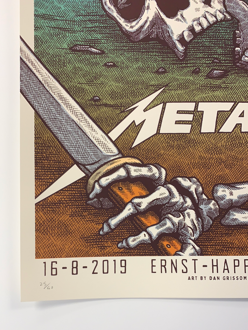 Metallica - 2019 Dan Grissom Poster Vienna, Austria Gig Posters 8 Metallica - 2019 Dan Grissom Poster Vienna, Austria Gig Posters