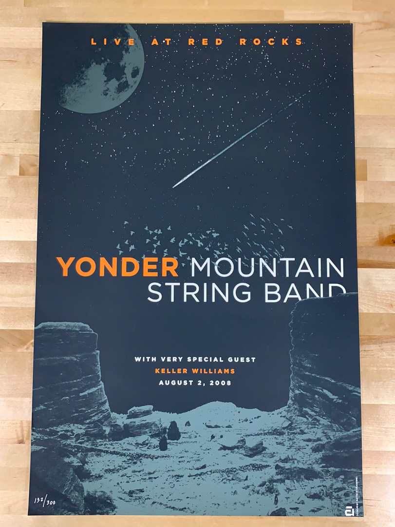Yonder Mountain String Band - 2008 Anthem Branding Poster Red Rocks Morrison, CO 4 Yonder Mountain String Band - 2008 Anthem Branding Poster Red Rocks Morrison, CO
