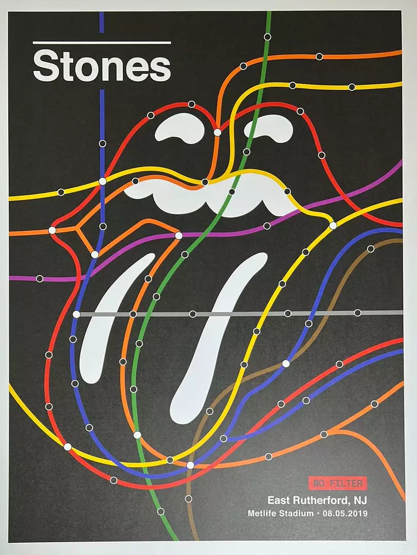 Sold Out Posters Rolling Stones - 2019 Poster No Filter Tour East Rutherford, NJ 8/5 3 Sold Out Posters Rolling Stones - 2019 Poster No Filter Tour East Rutherford, NJ 8/5