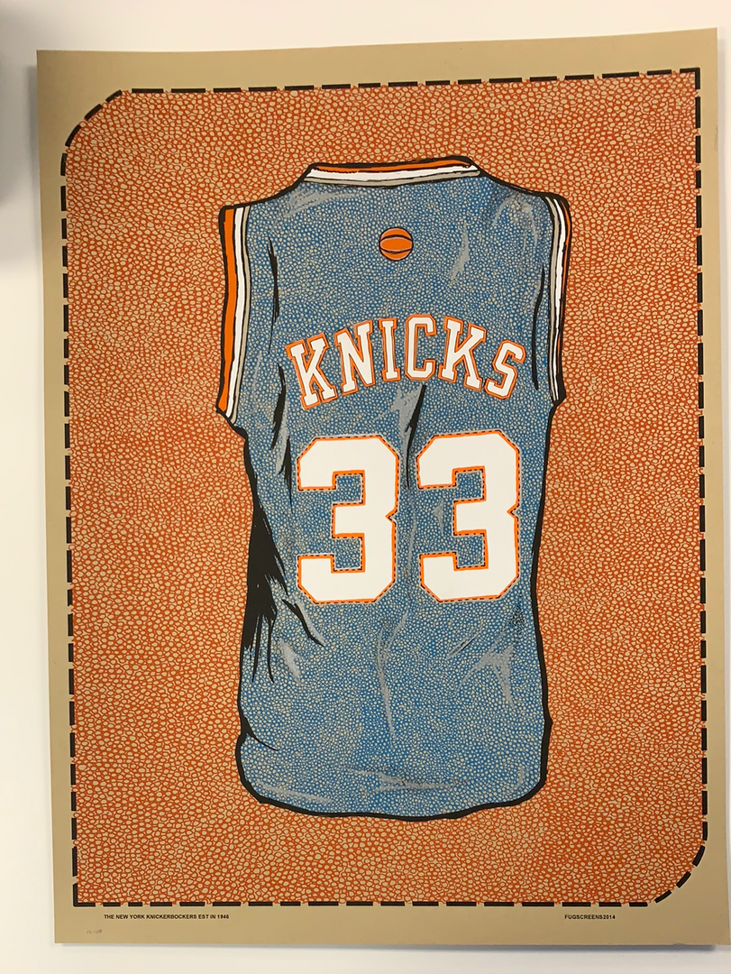 Knicks - 2014 Fugscreens Studios Poster Patrick Ewing Jersey Print 4 Knicks - 2014 Fugscreens Studios Poster Patrick Ewing Jersey Print