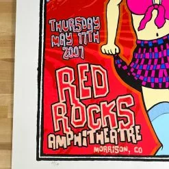 Colorado The Killers - 2007 Lindsey Kuhn Poster Red Rocks Morrison, CO