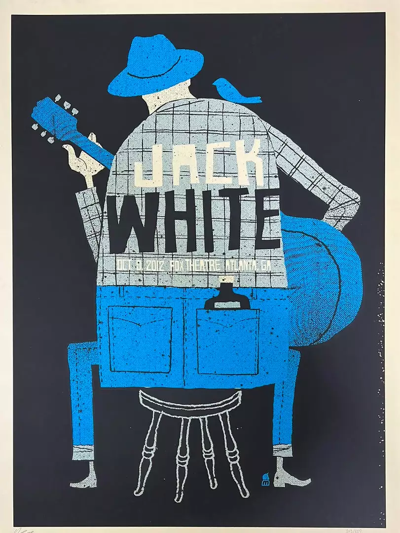 Jack White - 2012 Methane Poster Atlanta, GA Fox Theatre Gig Posters 3 Jack White - 2012 Methane Poster Atlanta, GA Fox Theatre Gig Posters