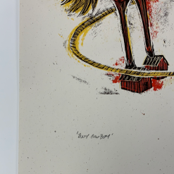 Art Prints Tiny Cowboy - 2009 Dan Grzeca Poster Art Print PINK 21/200