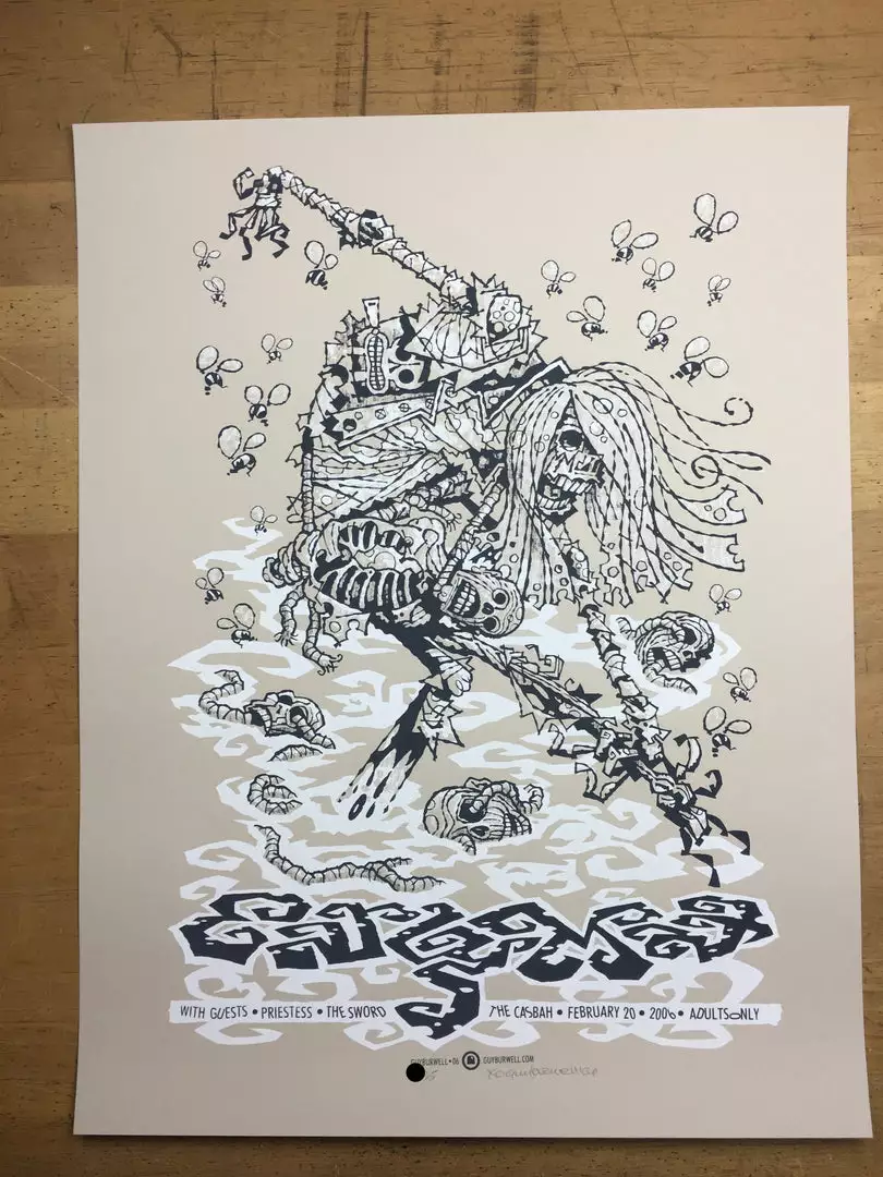 Early Man - 2006 Guy Burwell Poster San Diego, CA The Casbah 4 Early Man - 2006 Guy Burwell Poster San Diego, CA The Casbah